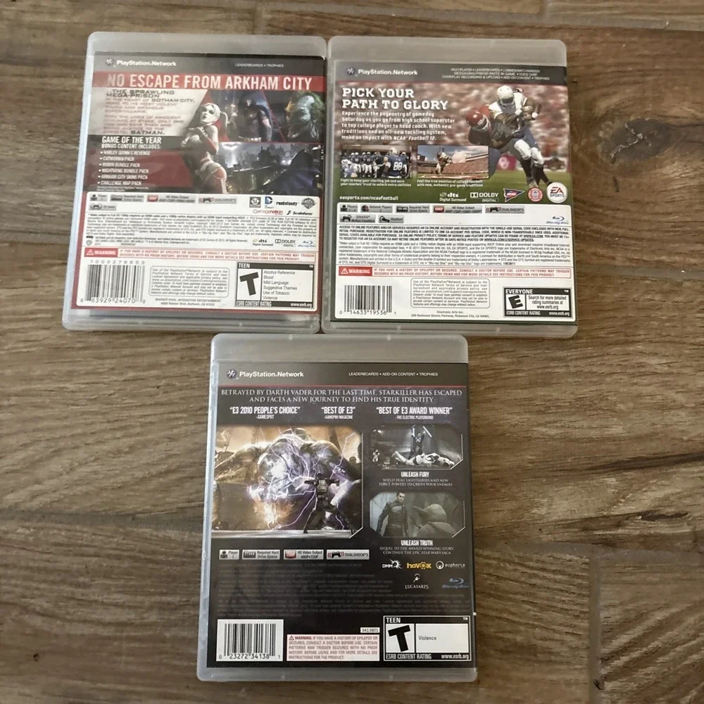 Lot Of 3 Sony PlayStation 3 PS3 Games Complete‎ Tested Football Batman Star Wars